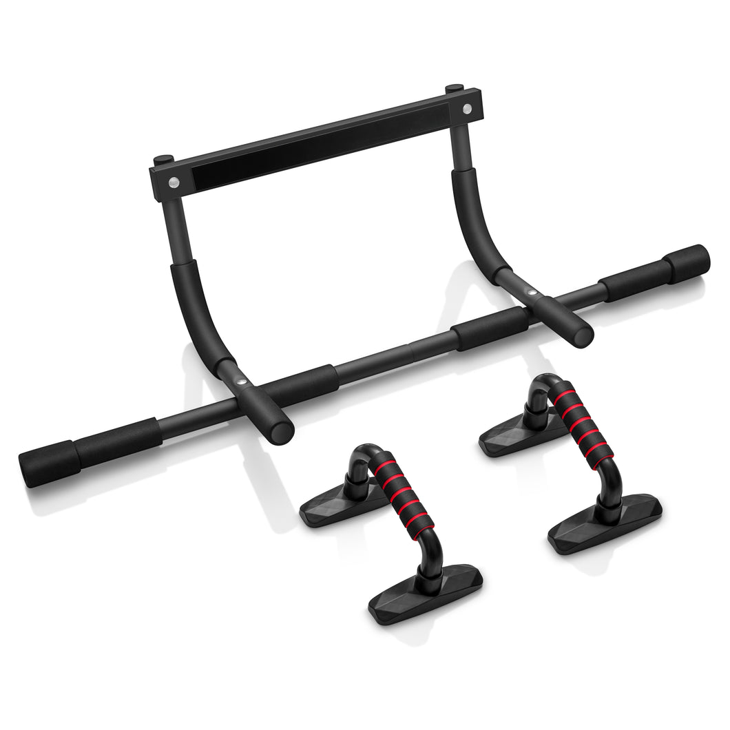 Warrior metal doorway pull up bar with push up bars